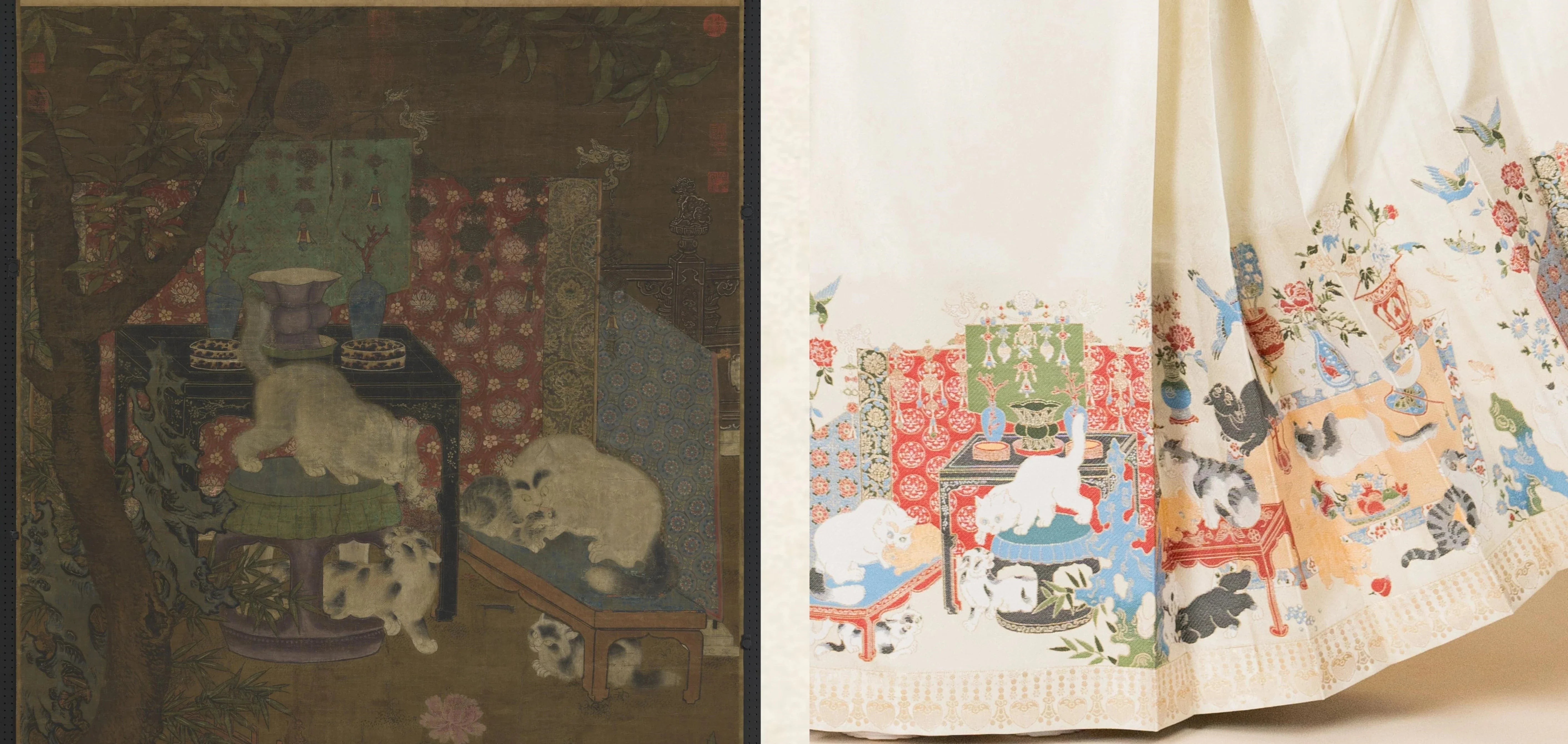 Баймао Фугуи 百猫富贵 Юбка «Сто богатых кошек»