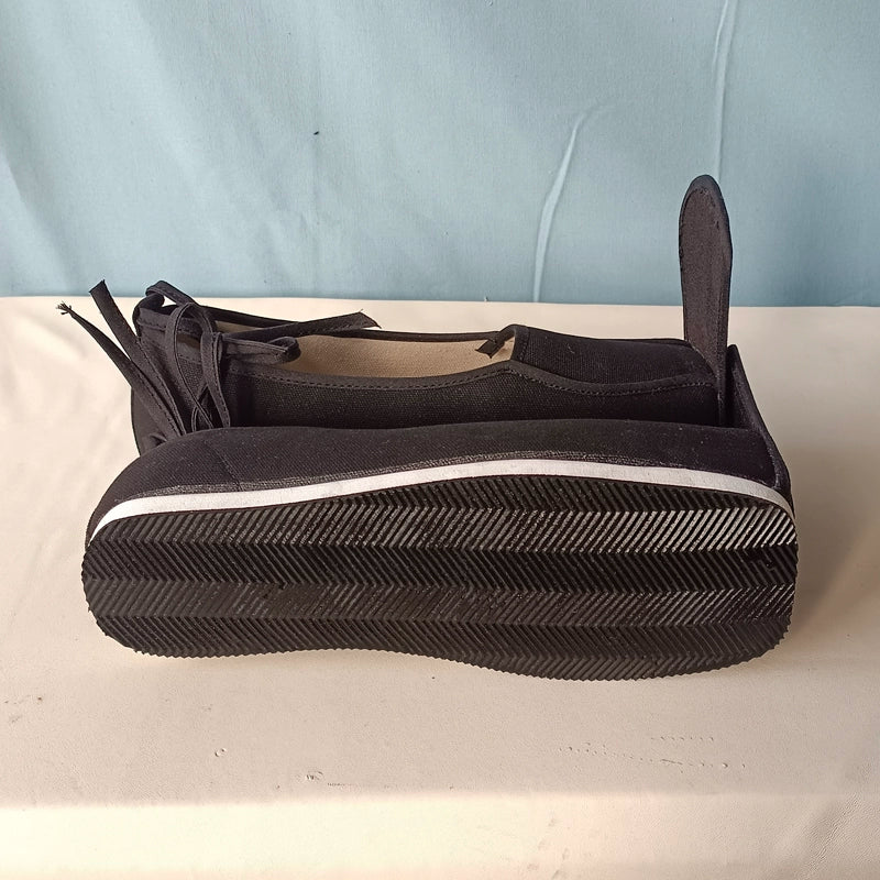 Mu Tan 木炭 Charcoal Song Ming Chaussures carrées Qiaotou à tête surélevée pour hommes