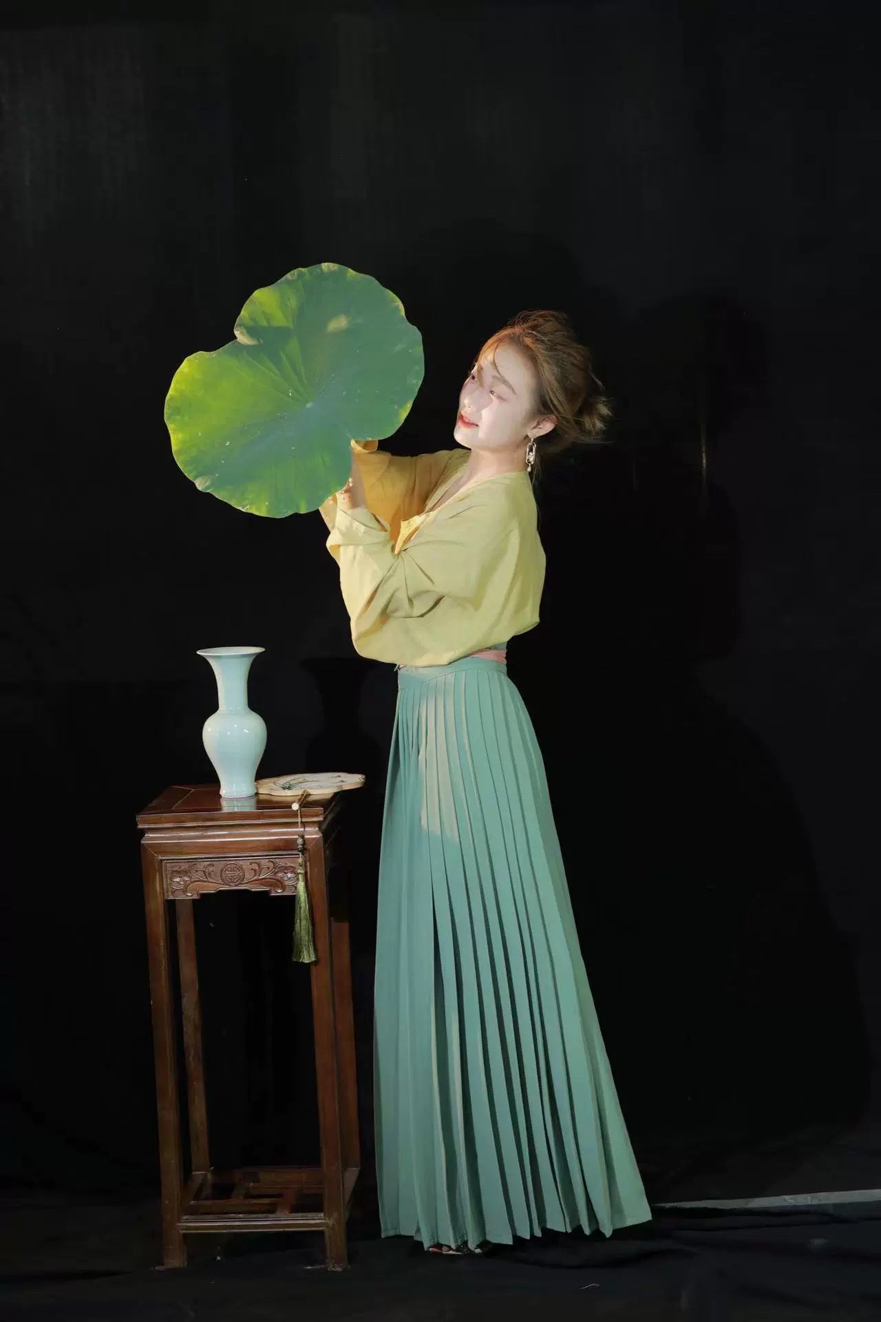 Caiqun 彩裙 Базовая разноцветная юбка Baidiequn