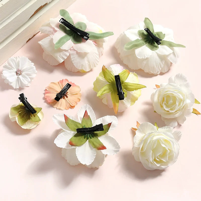 Хуан Хуа 绢花 Разнообразные заколки для волос с шелковым цветком