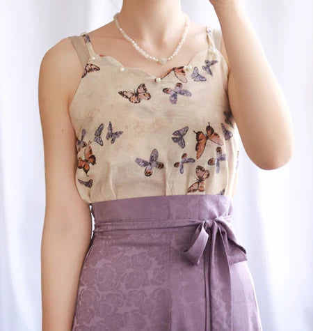 Hua Ban 花瓣 Модернизированные топы Moxiong с рисунком лепестков династии Сун