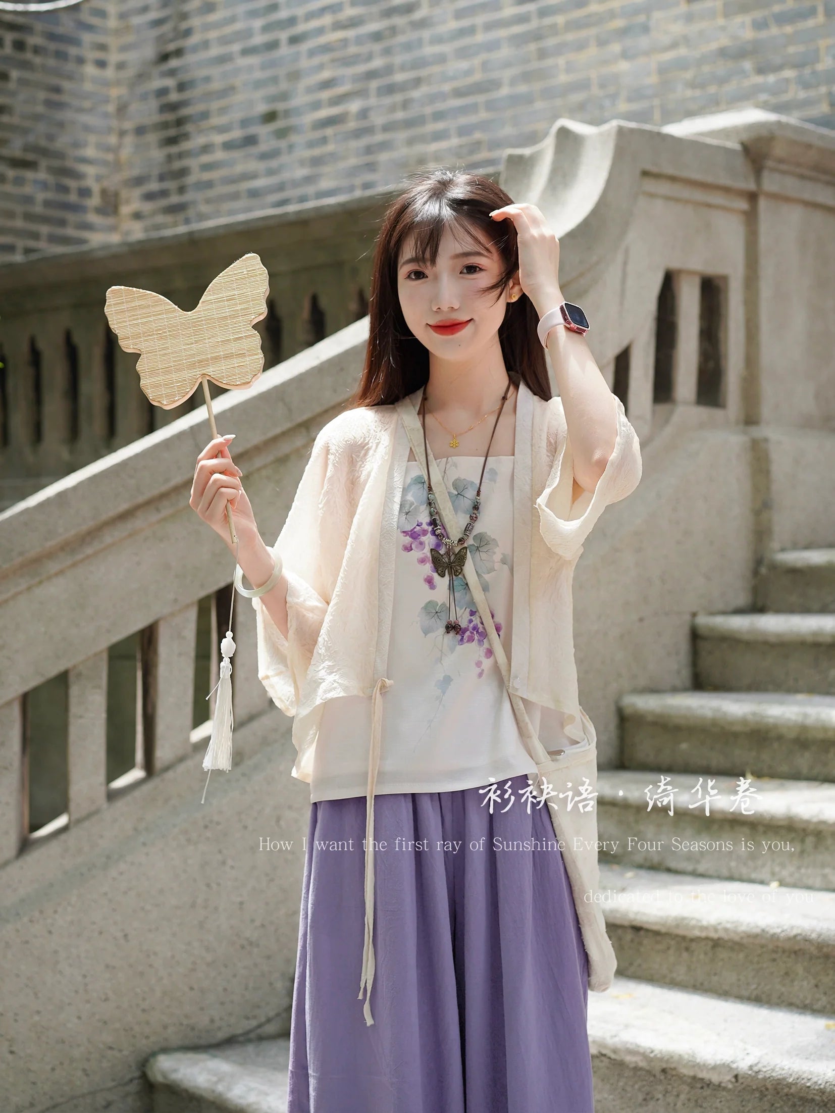 Pantalons à poches 口袋裤 Pantalons et shorts à jambes larges d'été colorés en pur coton