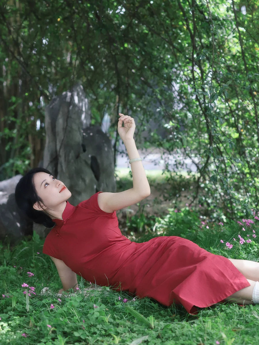 Хун Доу 红豆 Красная фасоль, Рами, 1930-е годы, Ципао с короткими рукавами и рукавами