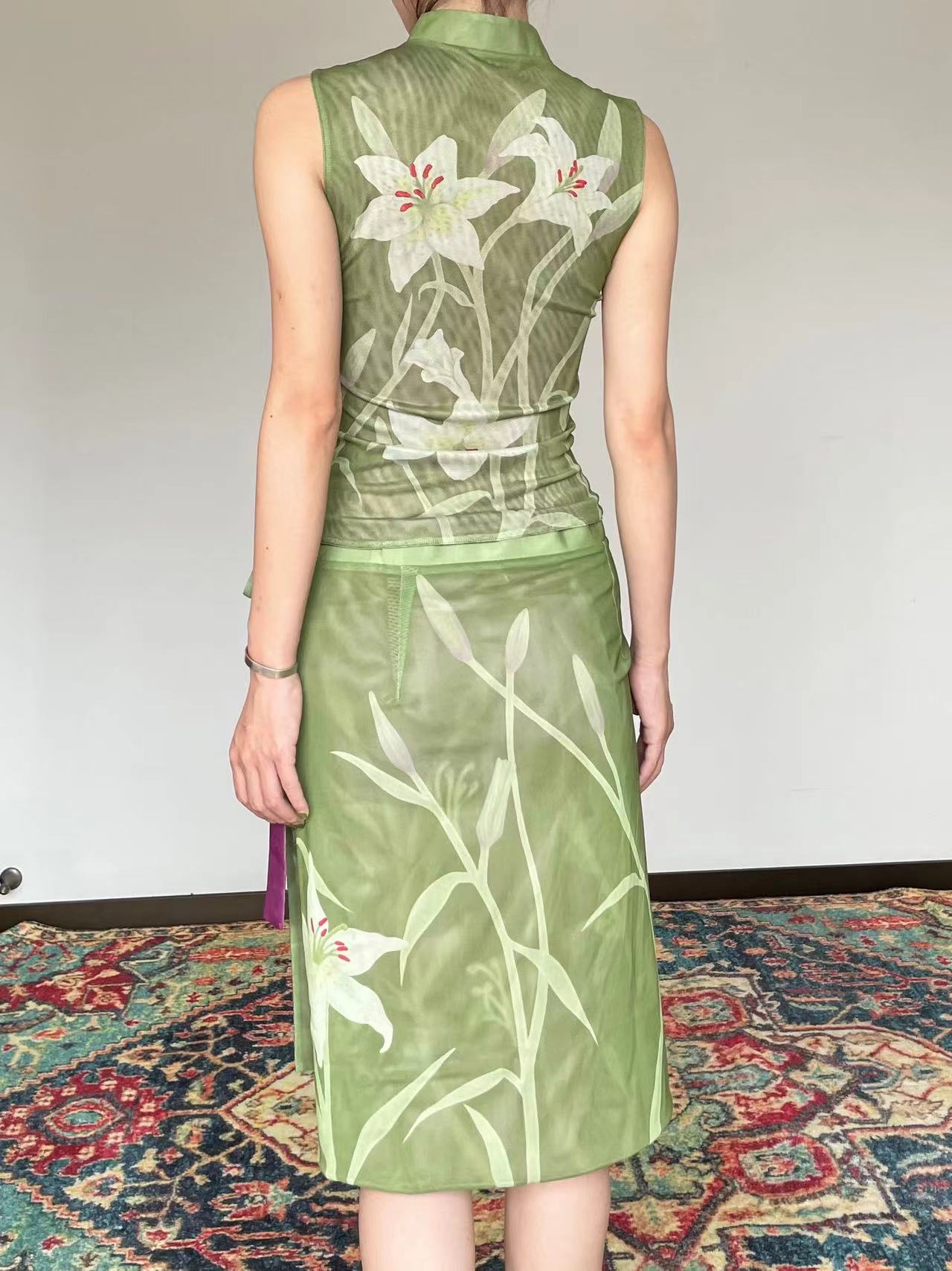 Shi Tou 湿头 Wet Head New Chinese Style Double Sided Sleeveless Qipao Top