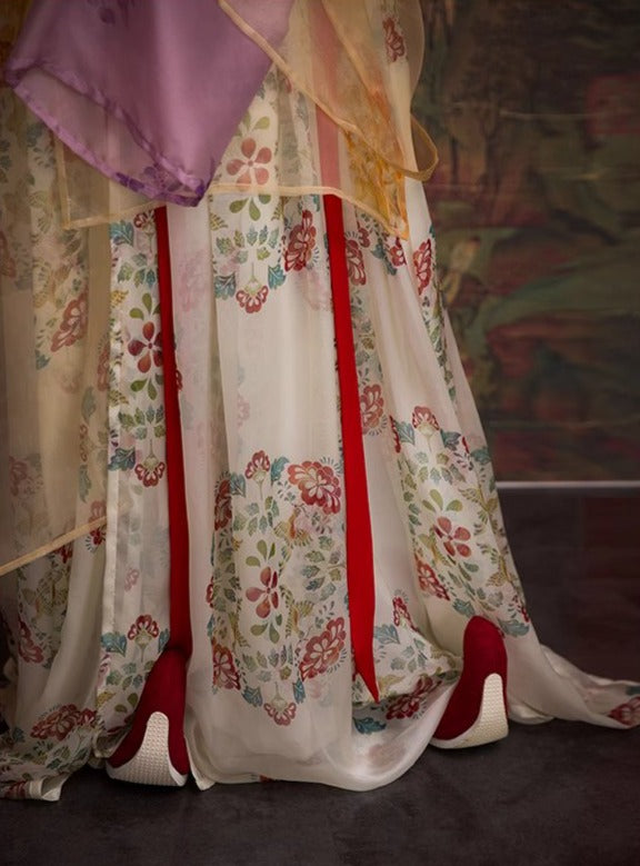 Tuan'Er 团儿 Soie de mûrier Qixiong Ruqun Tang Hanfu historique