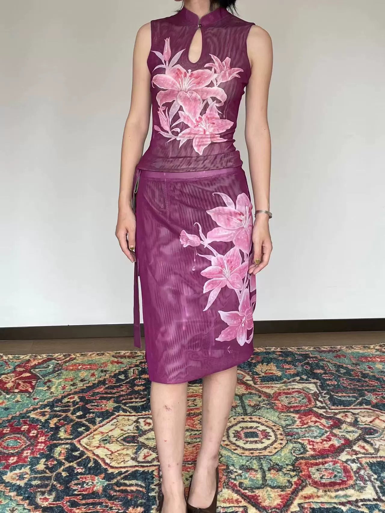 Shi Tou 湿头 Wet Head New Chinese Style Double Sided Sleeveless Qipao Top
