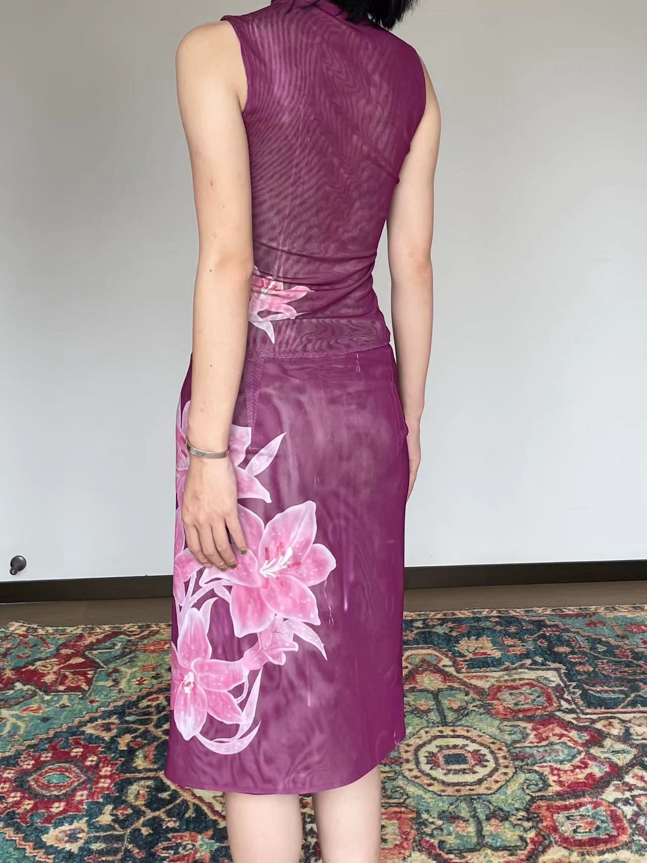 Shi Tou 湿头 Wet Head New Chinese Style Double Sided Sleeveless Qipao Top