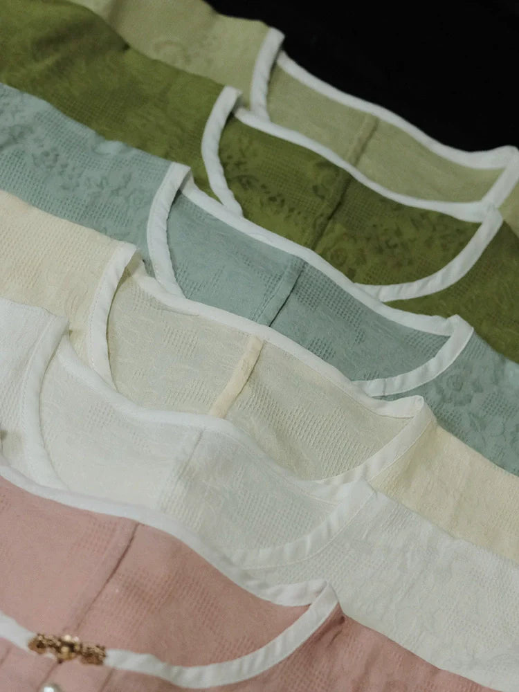 Дэн Та 蛋挞 Яичный пирог династии Мин Юаньлин Шань Топ из чистого хлопка