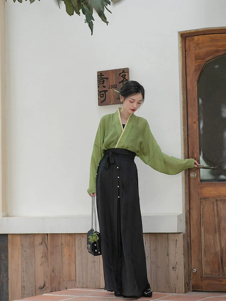 Xuqu 序曲 Модернизированная юбка из трех панелей в стиле династии Сун Ruqun