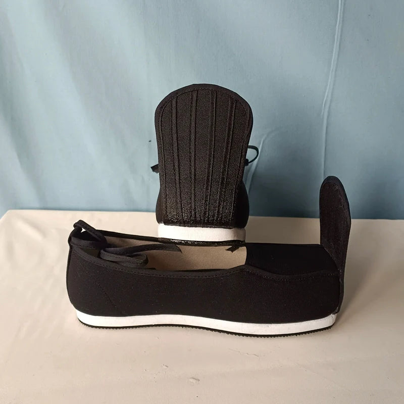 Mu Tan 木炭 Charcoal Song Ming Chaussures carrées Qiaotou à tête surélevée pour hommes