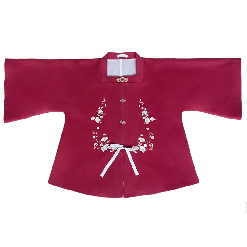 Qian Xiang 浅香 Куртка большого размера Fangling Ao с квадратным воротником