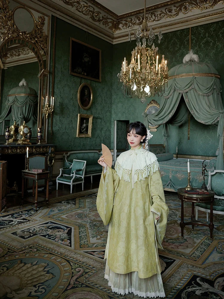 Monet 莫奈 Ensemble de col nuage en tricot modernisé de style français de la dynastie Ming