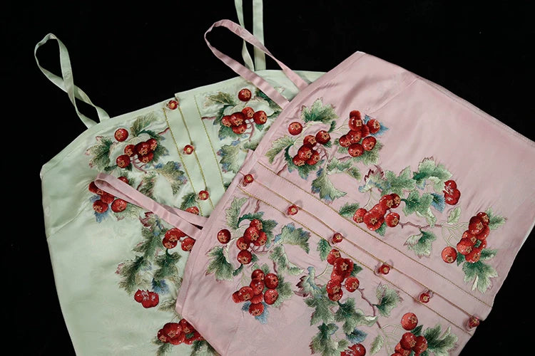 Шань Чжа 山楂 Боярышник династии Мин Нижнее белье Чжуяо с ручной вышивкой