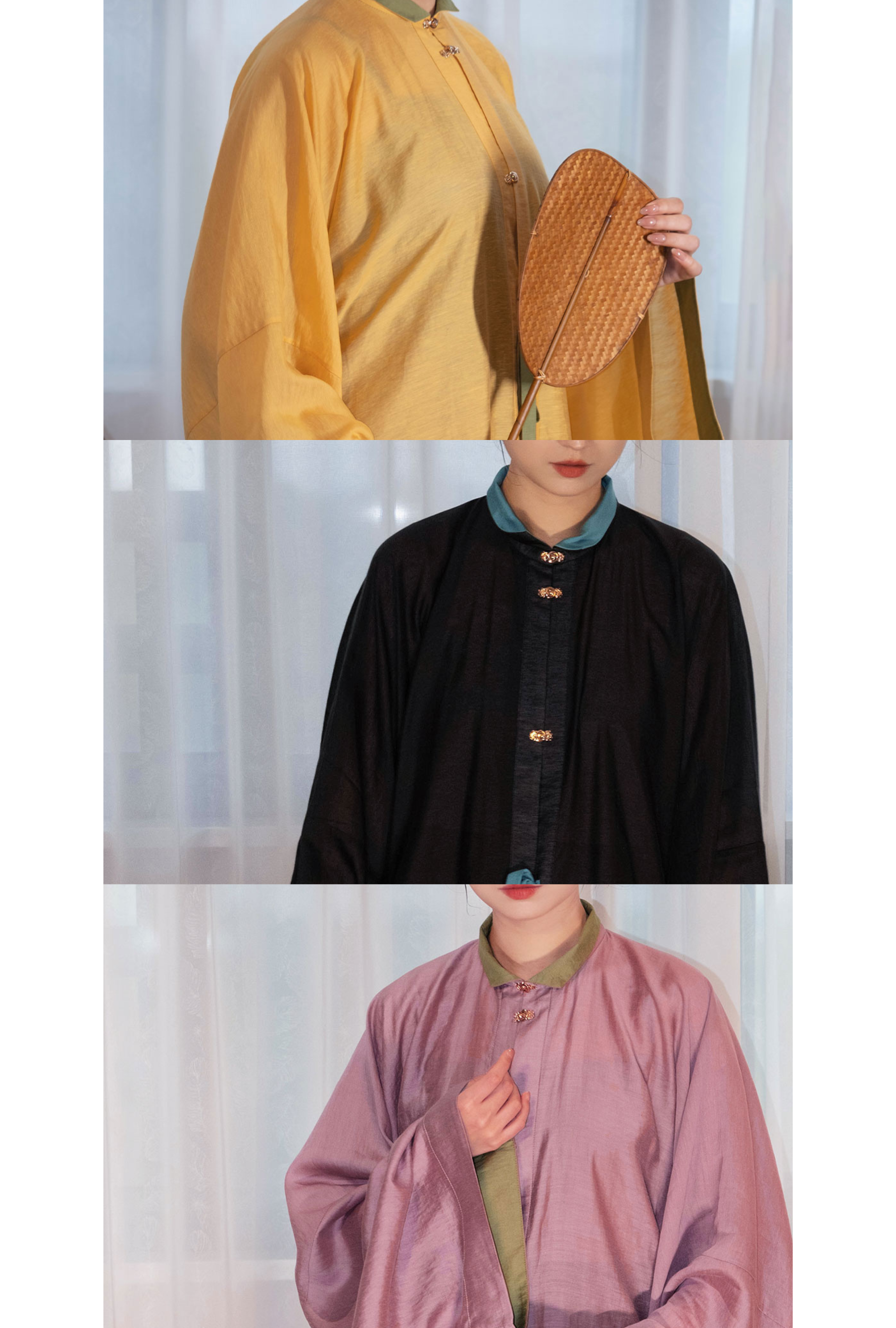 Lan Yè 阑夜 Nightshade Ming Dynasty Liling Duijin Changshan Летний топ с воротником-стойкой