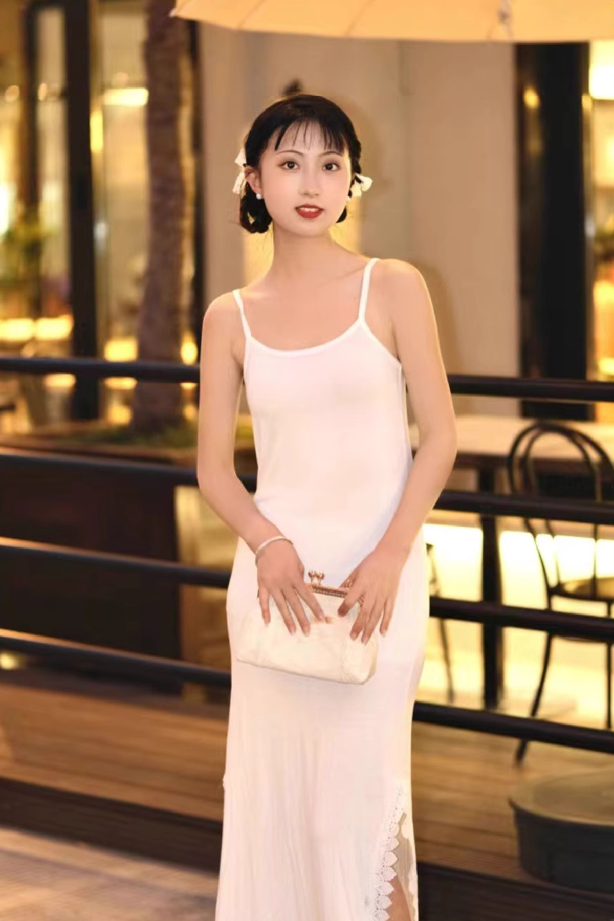 Xiao Mo 小默 Robe à enfiler en dentelle Qipao