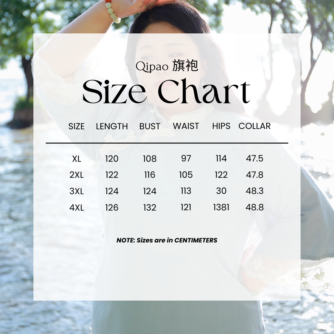 Bohé 薄荷 Мятно-синий Модернизированный Большой размер Повседневные Кружева Хлопок Рукав-колокольчик Qipao