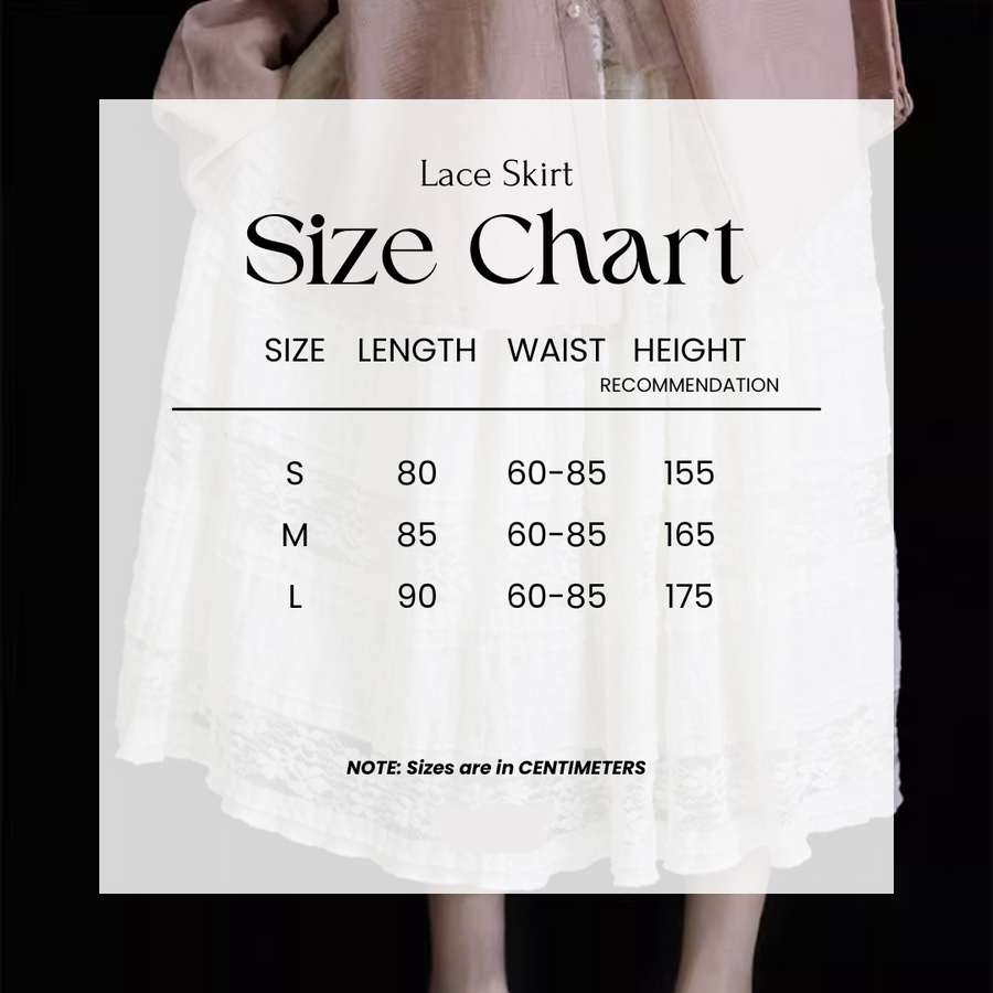 Rice Grain 米豆 Hanyuansu Cotton Lace Skirt