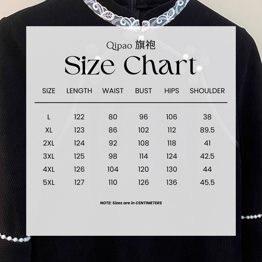 Sirong 丝绒 Qipao à manches longues en velours et dentelle, grande taille, hiver