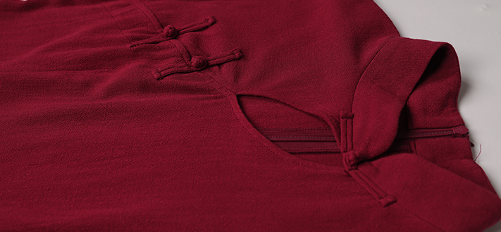 Robe Qipao moderne 2 pièces Scarlet 绯色