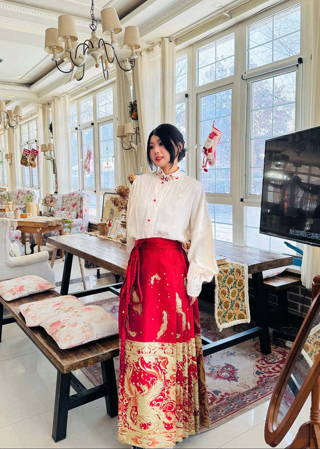 Jing Jiu 敬酒 Toast to the Bride Ming Dynasty Plus Size Cloud Collar & M