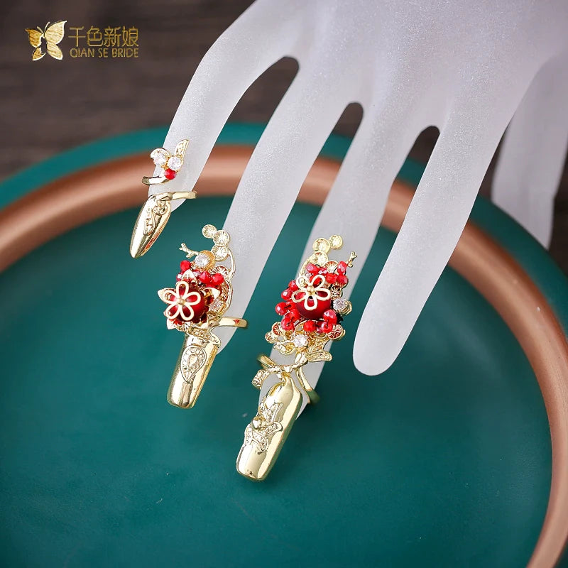 Lóng Huā 龙花 Dragon Flower New Chinese Style Finger Nail Guards