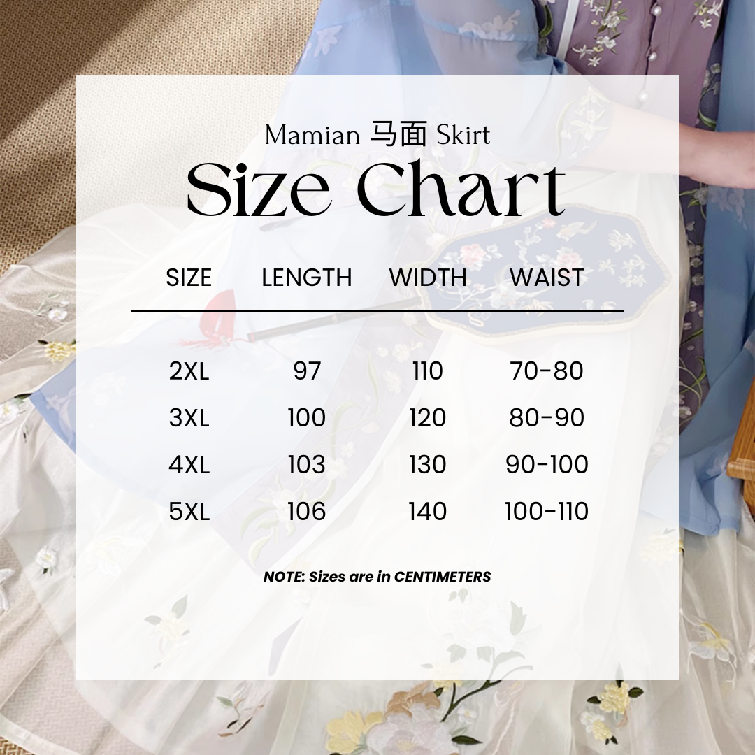 Yue Lai 月来 Song Ming Jupe Mamian Brodée Grande Taille Printemps Eté